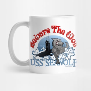 Beware The Wolf - USS Seawolf SSN21 Mug